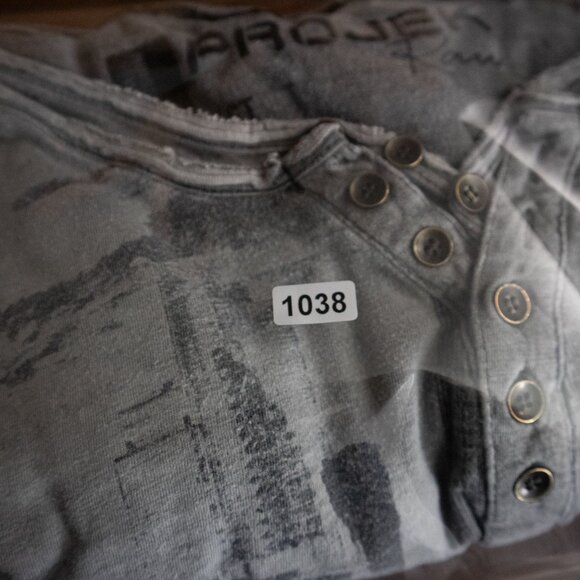 4XL Projek Raw Grunge Tee Mens Grey Y2K - Picture 8 of 8
